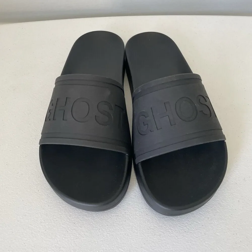 Ghost Golf Club Slides 1.0 Slip-On Sandals Black Athletic Unisex Size M 9/W 10.5